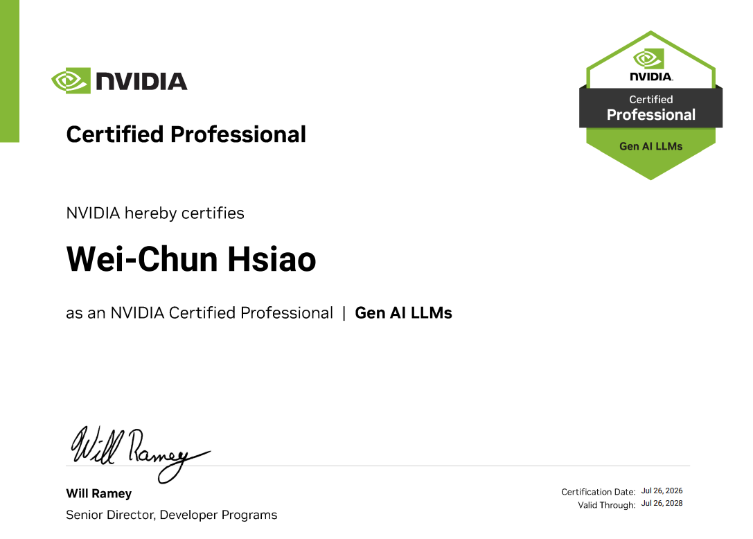 NVIDIA Certified Professional: Generative AI LLMs